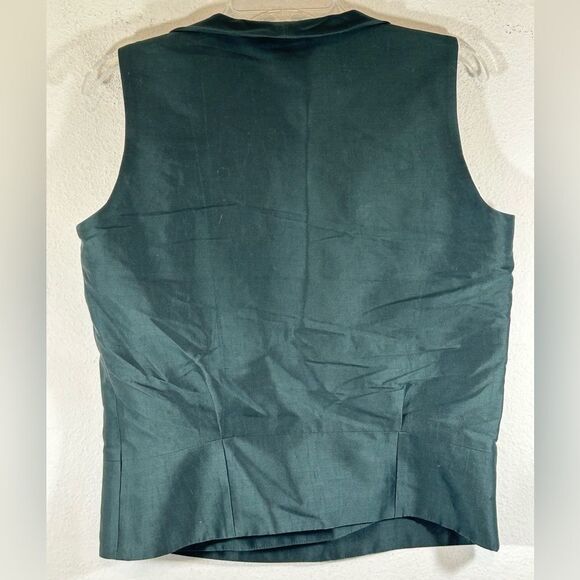 PAUW AMSTERDAM LADIES VEST 2 us medium green silk dupioni capsule minimalist - Picture 10 of 14